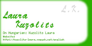 laura kuzolits business card